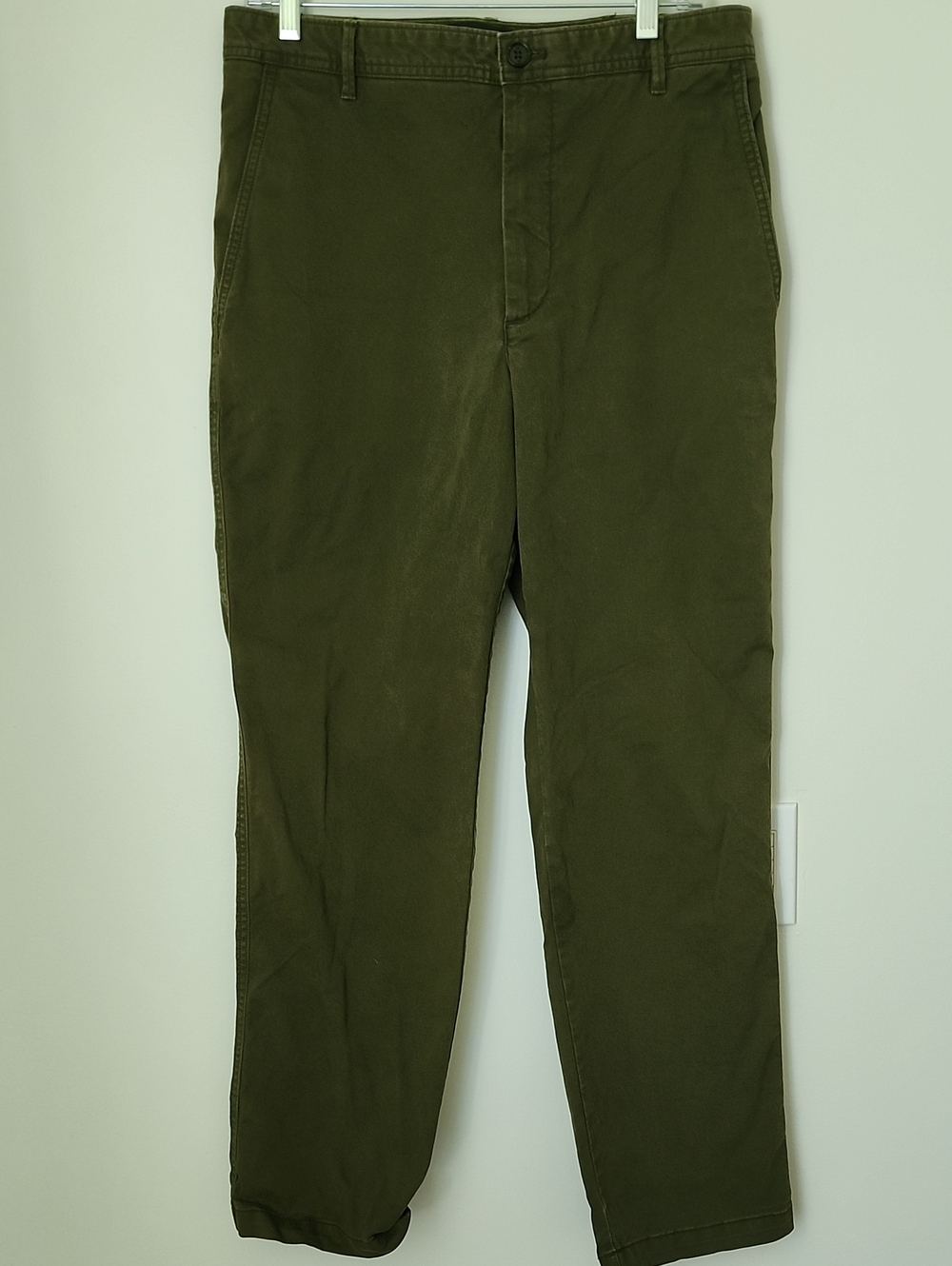 Banana Republic Womens Olive Green Stretch Chino Straight Leg‎ Pants Size 10